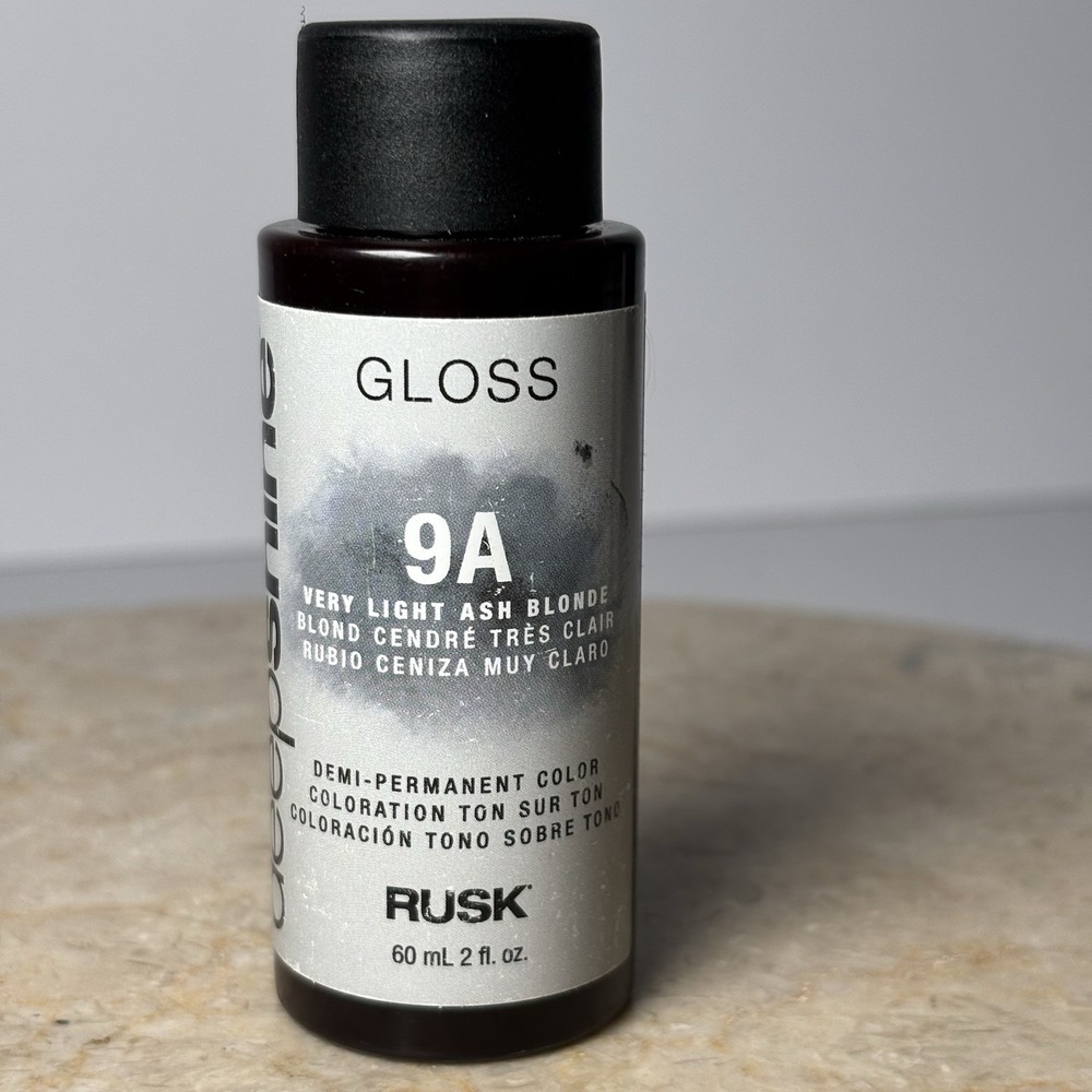 Rusk Deep Shine 9A Very Light Ash‎ Blonde Demi-Permanent Color 2 fl oz NEW!